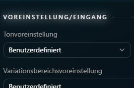 Ton-Einstellungen