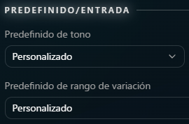 Configuración del tono