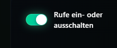 Rufe ein- und ausschalten
