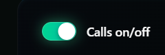 Toggling calls on and off